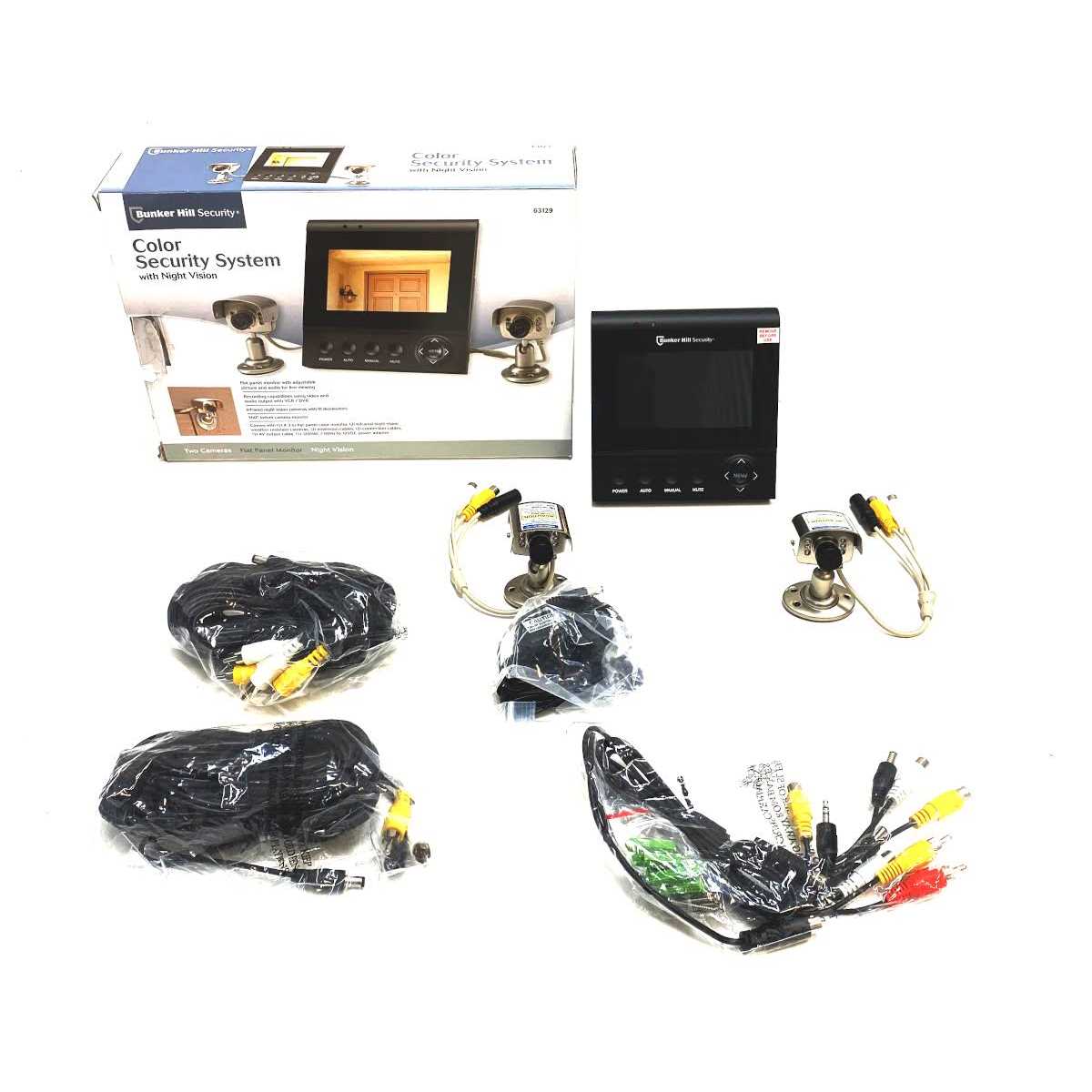 Bunker Hill Security 480 TVL Wired Color Security System with 2 Indoor/Outdoor Night Vision Cameras