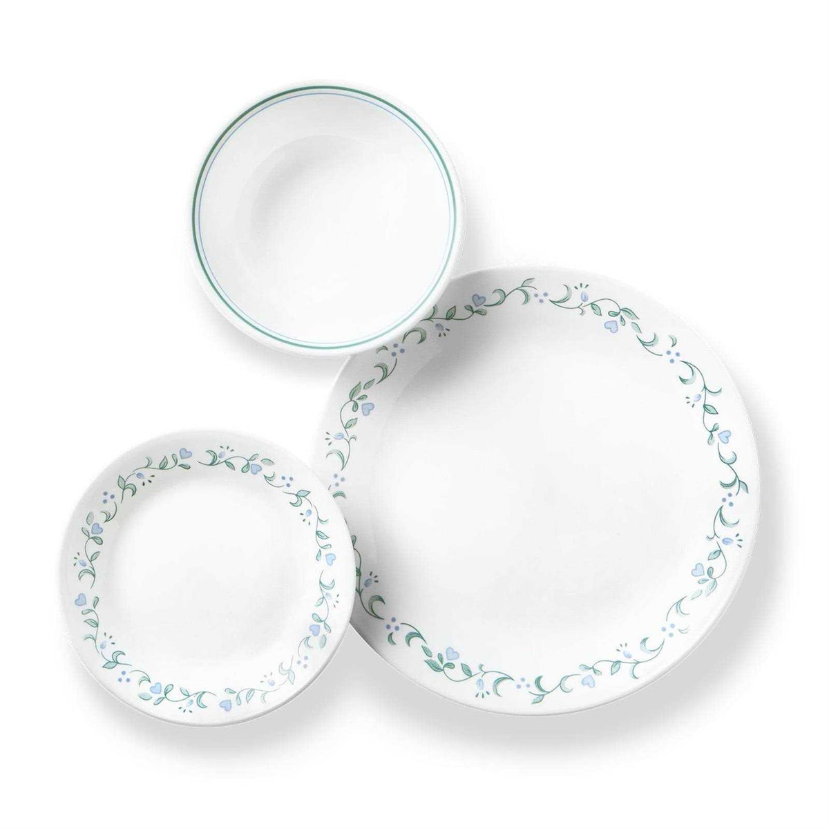 Corelle Country Cottage White and Blue 12 Piece Dinnerware Set