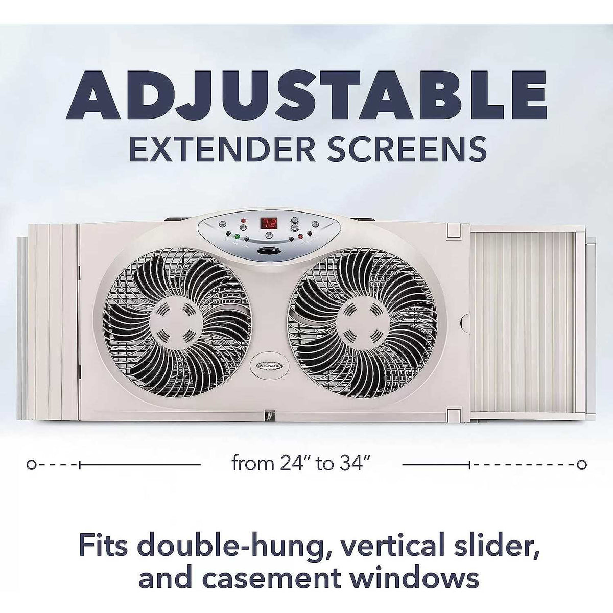 BIONAIRE Premium Digital 8.5 Twin Window Fan