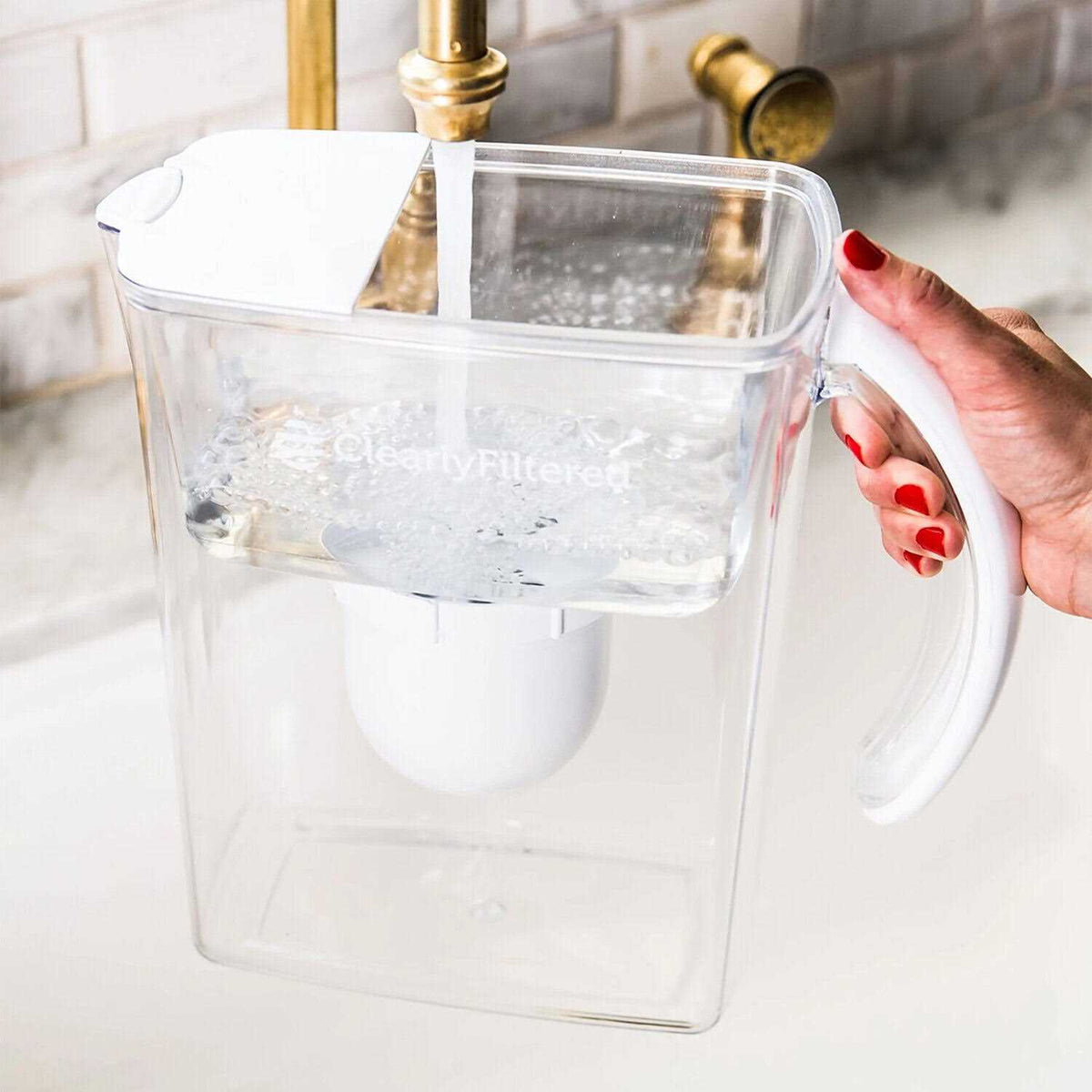 Clearly Filtered No. 1 Filtered Water Pitcher for Fluoride/Water Filter Pitcher with Affinity Filtration