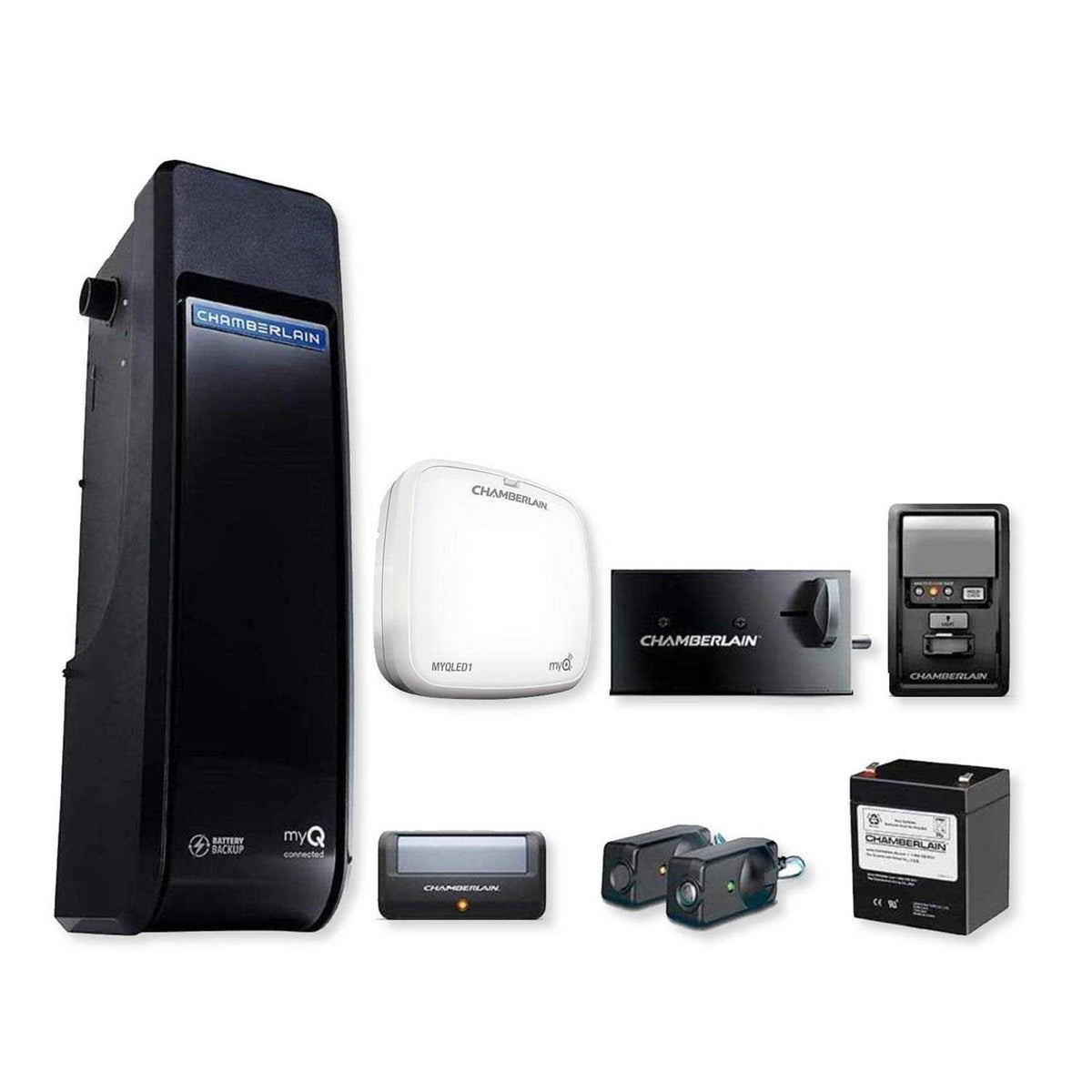 Chamberlain Wall Mounted Ultra Quiet Garage Door Opener with Battery Backup