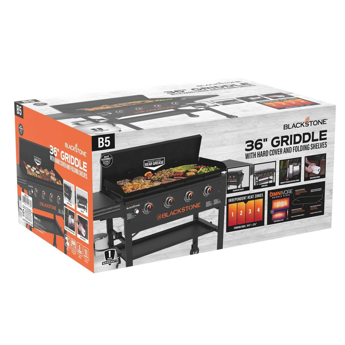 Blackstone 4-Burner 36 Griddle Cooking Station with Hard Cover
